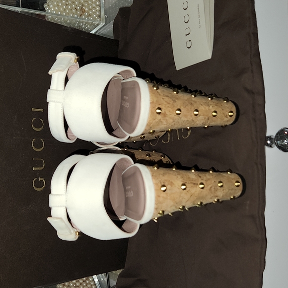 Gucci suede studded wedges size 36 - Picture 5 of 8